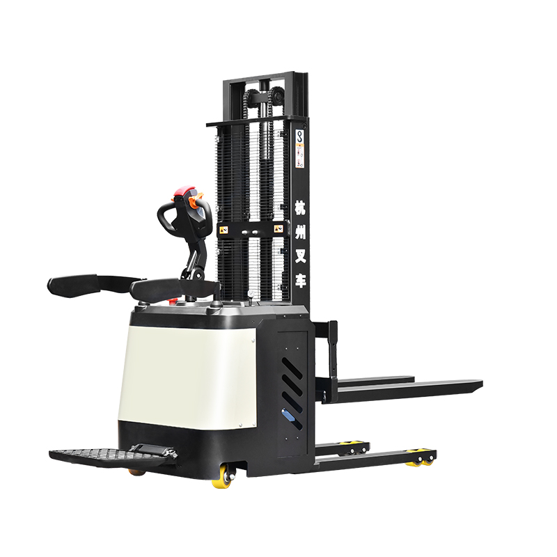 2 ton stand-on elektrisk pall staplare lift 3m