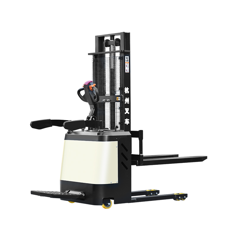 1,5 ton stand-on elektrisk pall staplare lift 3m